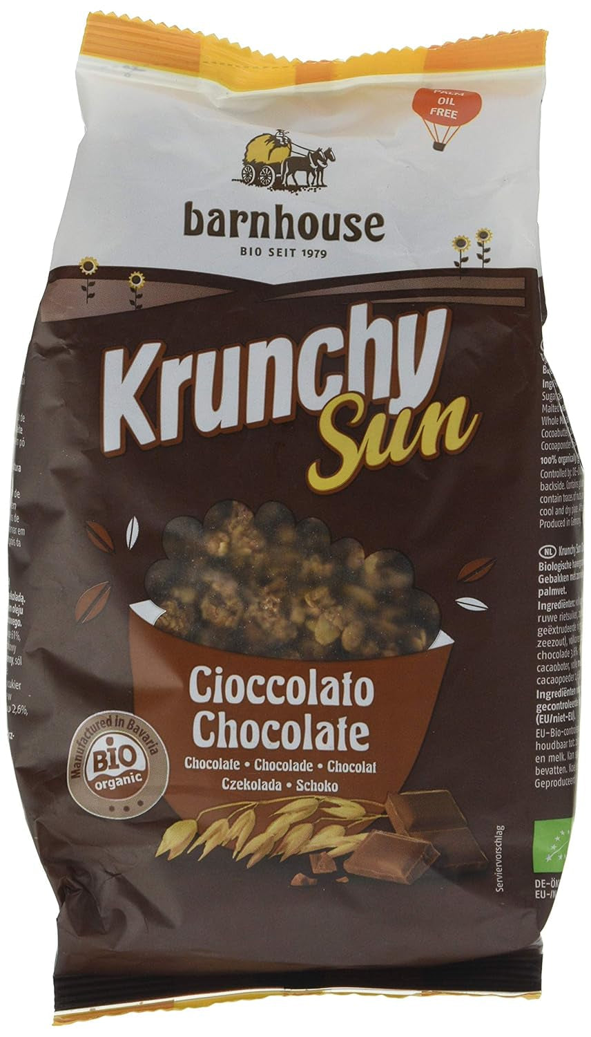 Schuurwoning Krunchy Sun | Muesli met chocolade | Ecologisch | Vegetarisch, 375 gram