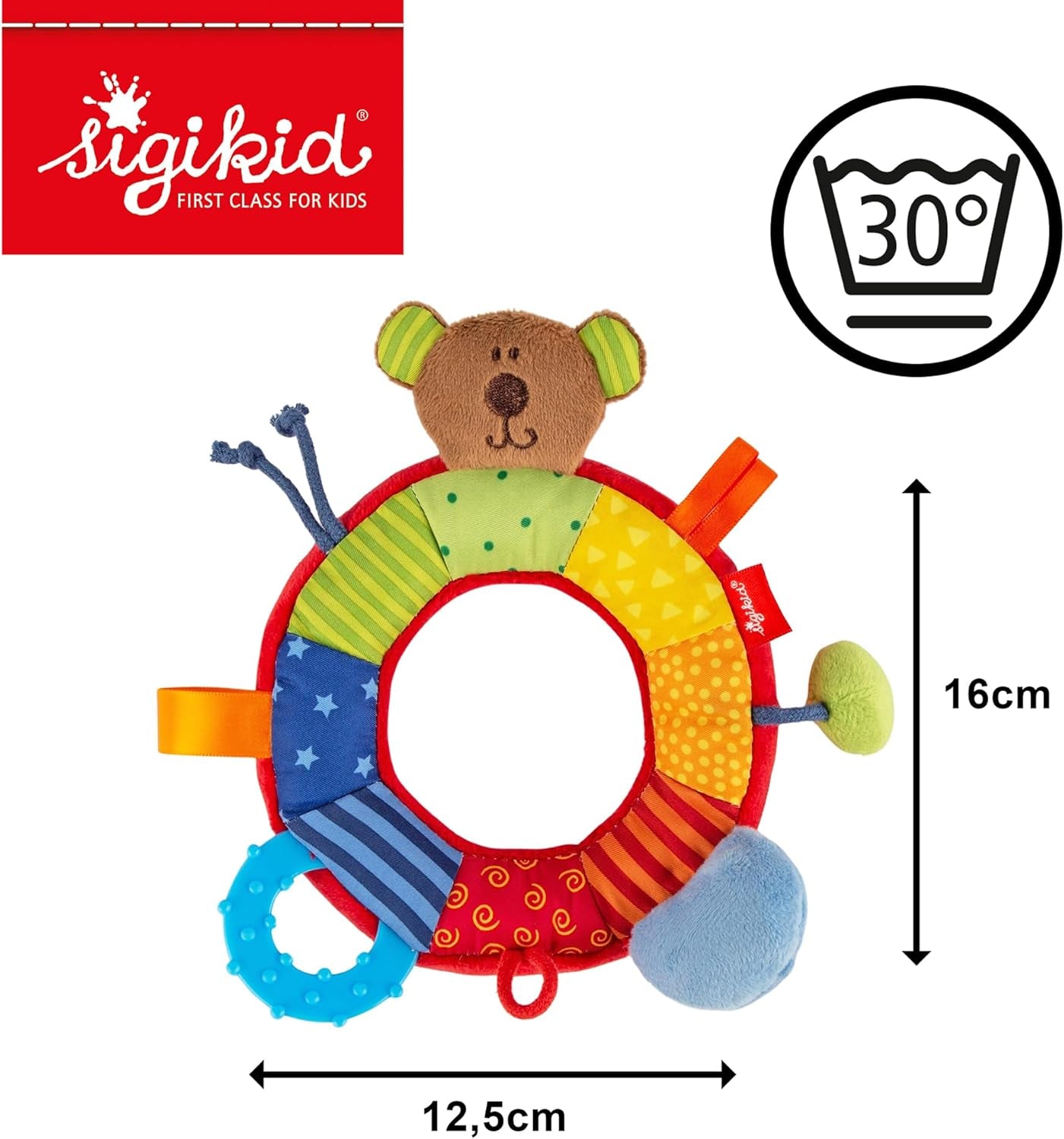 SIGIKID 40490 Actieve ring Baby Activity PlayQ Speelgoed voor meisjes en jongens aanbevolen voor kinderen vanaf 3 maanden veelkleurig Babyspeelgoed Naty Shop