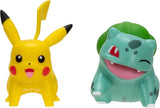 Pokémon PKW3586 - Battle Figure Pack - Pikachu en Schiggy Officiële gedetailleerde figuren, elk 5 cm Actiefiguren Naty Shop Pikachu en Bisasam