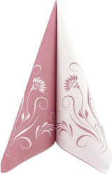 Appartina Elegantia 40X40 Cm Stofachtige Airlaid Servetten, Hoge Kwaliteit Bruiloft Servet, Stofachtige Bruiloft Servetten Wegwerp Servetten voor Verschillende Gelegenheden (Oud Roze)