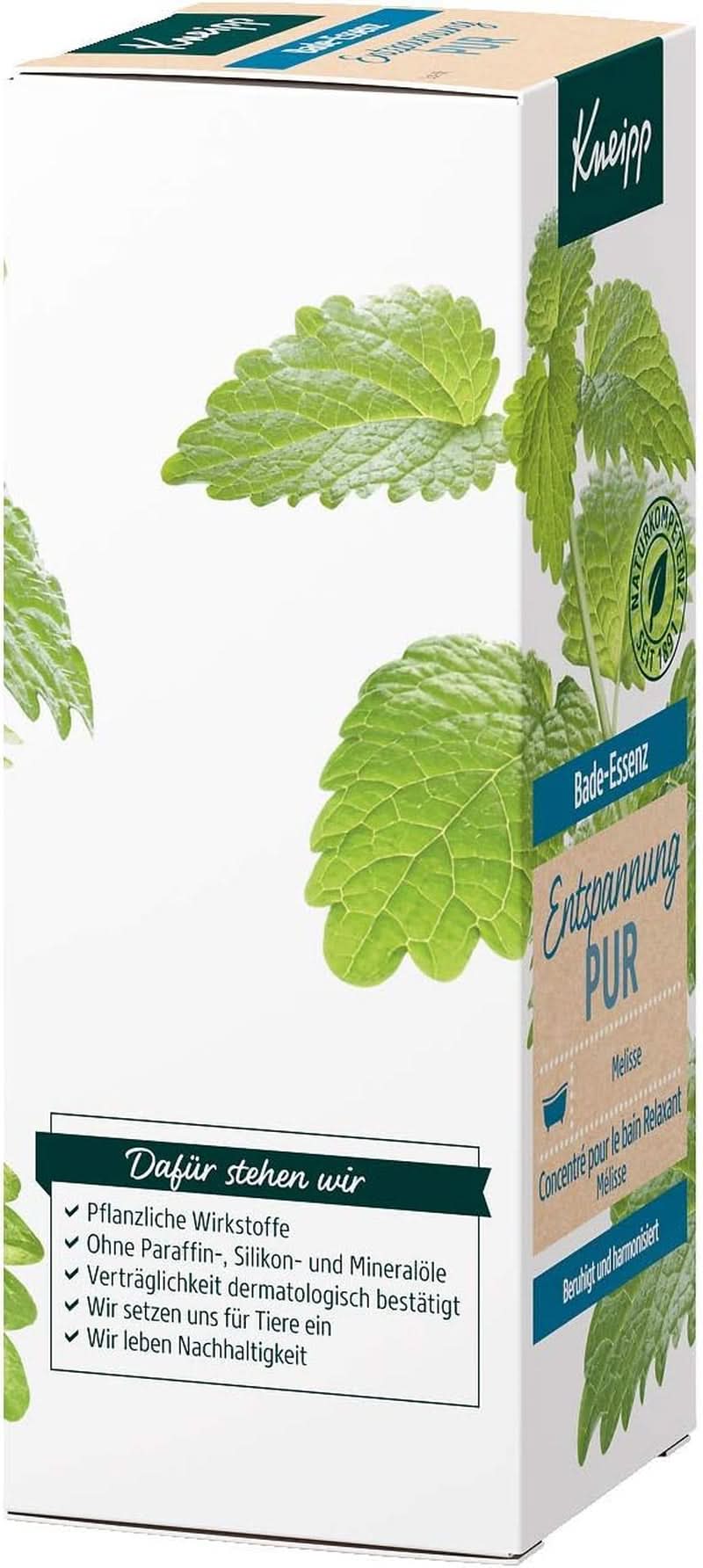 Kneipp Bade, badolie met natuurlijke essentiële olie van Indiase melissa en citroenmelisse-extract, 100 ml Naty Shop