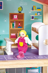 Hape Poppenvilla Houten poppenhuis met 10 kamers Creatief rollenspel inclusief meubels en accessoires Educatief speelgoed voor kinderen vanaf 3 jaar