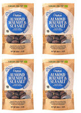 Set van 4 biologische hapjes - Kaneelamandelen/kaneelamandelen in Belgische pure chocolade/zonder toegevoegde suiker, zonder zoetstoffen/VEGAN & FAIR TRADE / 4 x 85g