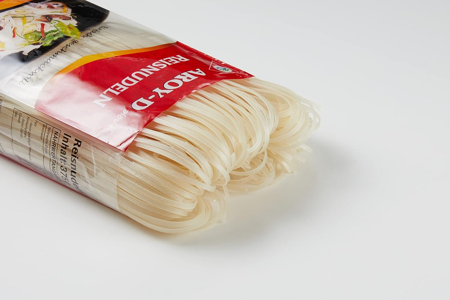 Aroy-D Rijstnoedels Glutenvrij 3 mm-verpakkingen (1 pak x 375 g)