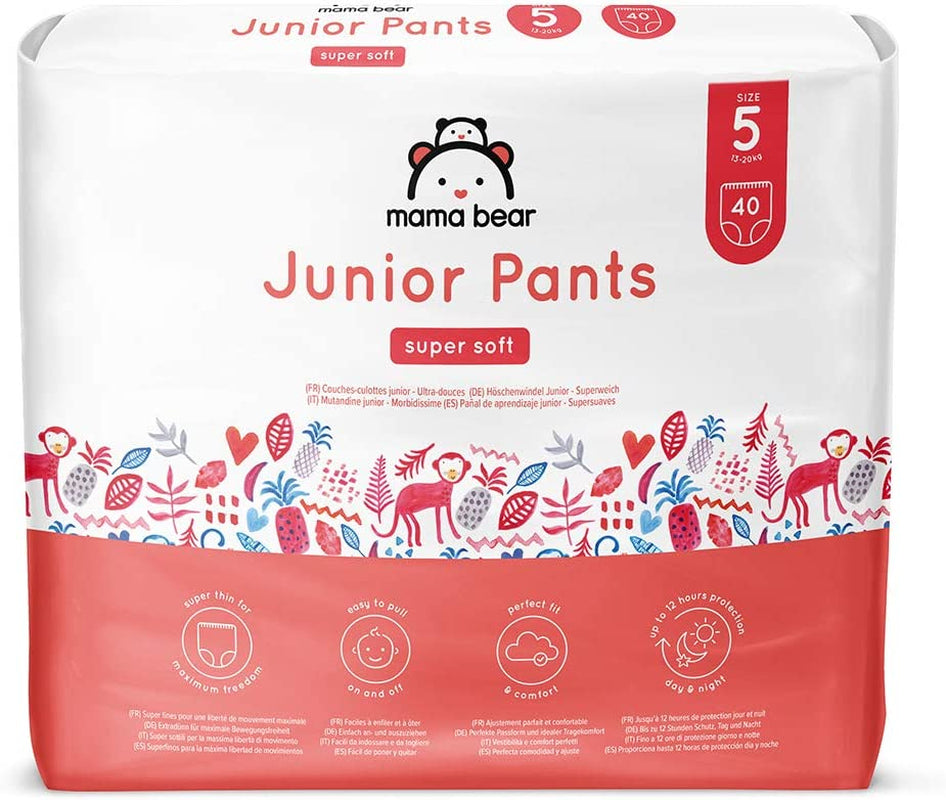 Amazon-merk: Mama Bear Pull-Up XXL-luiers, maat 6 (18-30 kg), 72 stuks (2 verpakkingen van 36)