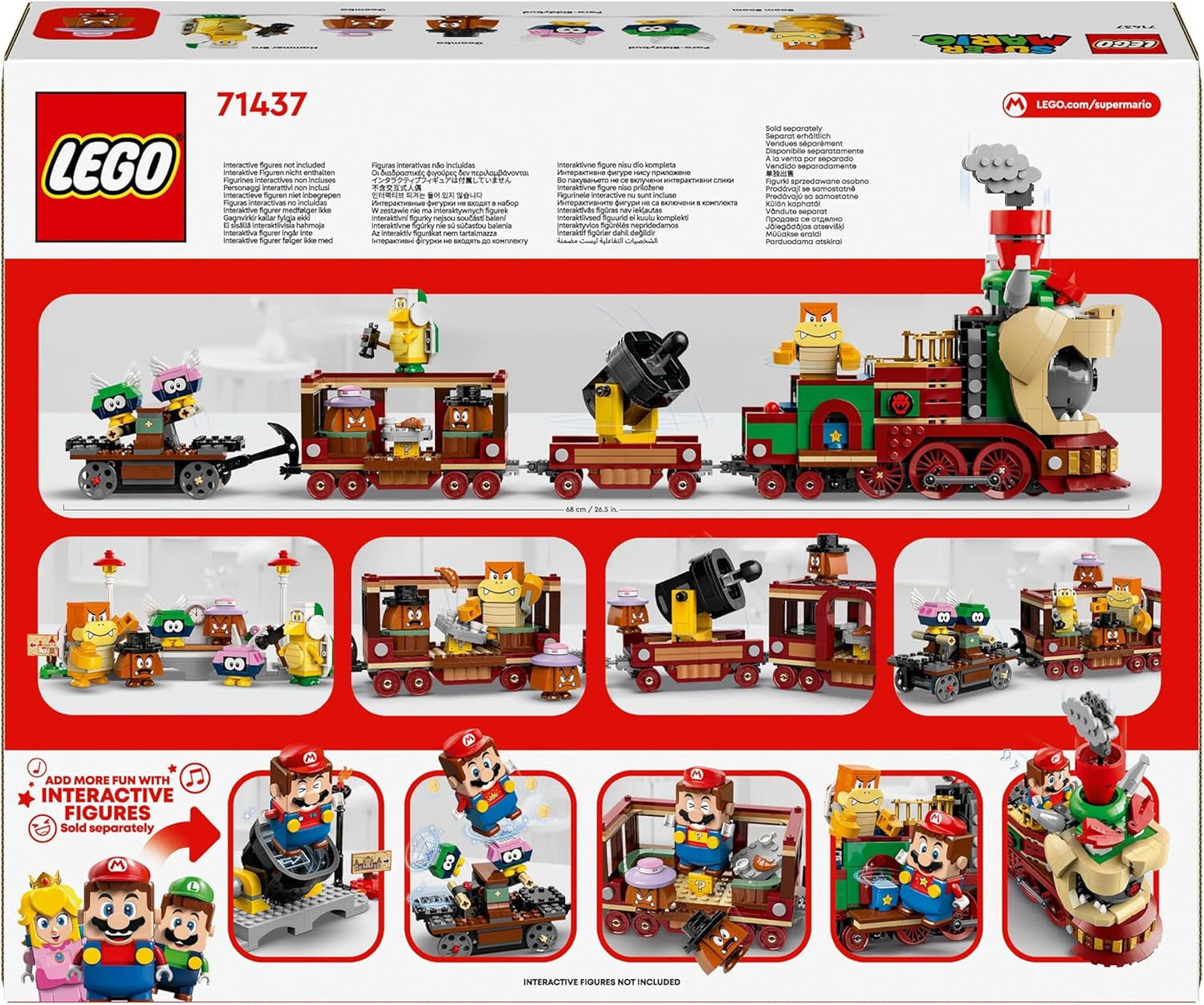LEGO Super Mario Express Bowser Train Avontuurlijke speelset voor kinderen met hamer Brother 2 Gumba's en 2 Parapunctures Nintendo Cadeau voor Jongens Meisjes Gamers 71437 Bouwsets Besuche in LEGO-Store
