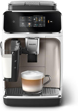PHILIPS automatische espressomachine 2300 serie - 4 dranken, modern kleurentouchscreen, LatteGo melkbereidingssysteem, SilentBrew, 100% keramische molen, AquaClean filter. Matzwart (EP2330/10)