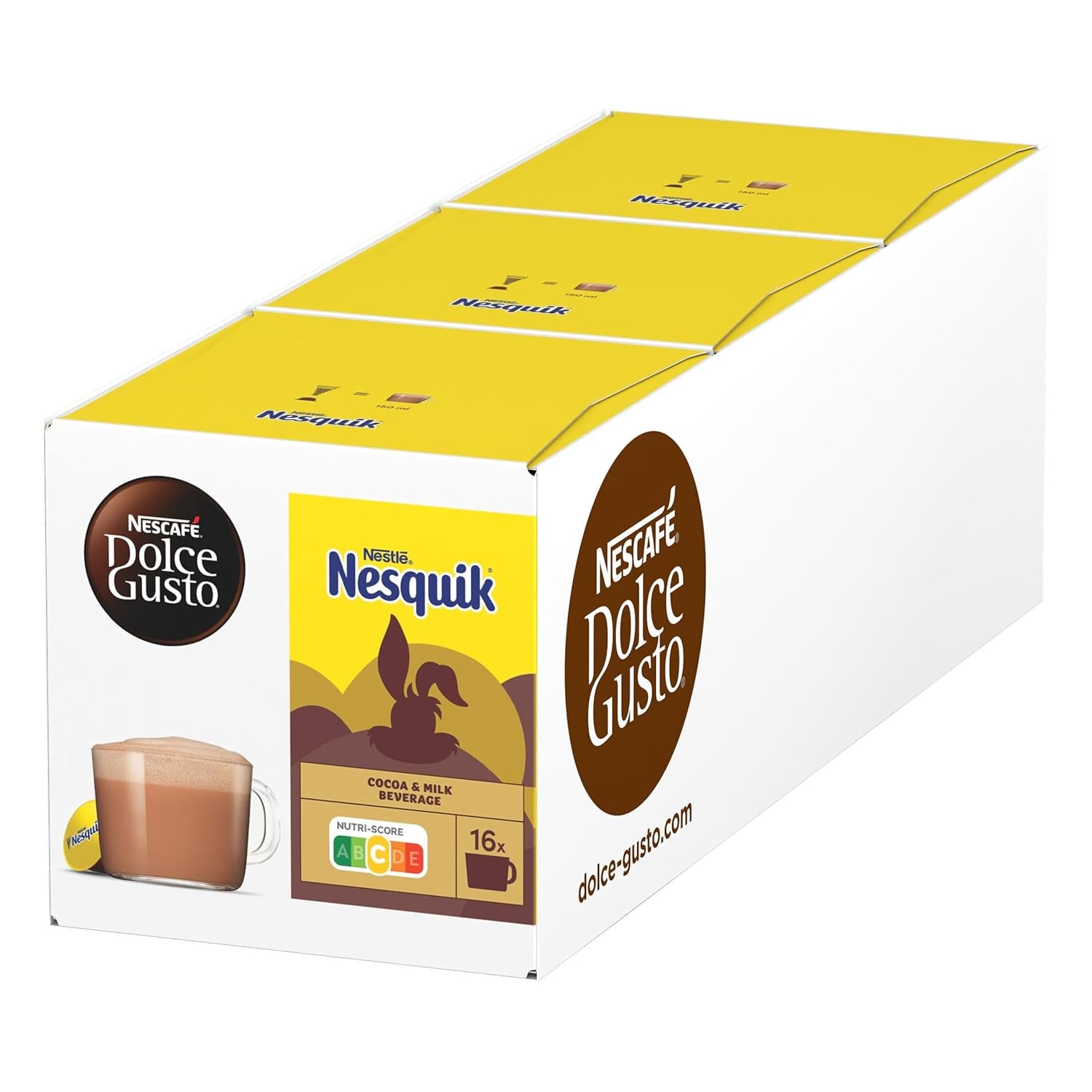 NESCAFÉ DOLCE GUSTO NESQUIK Kakaokapseln 3er-pakket (3 x 16 Kapseln)