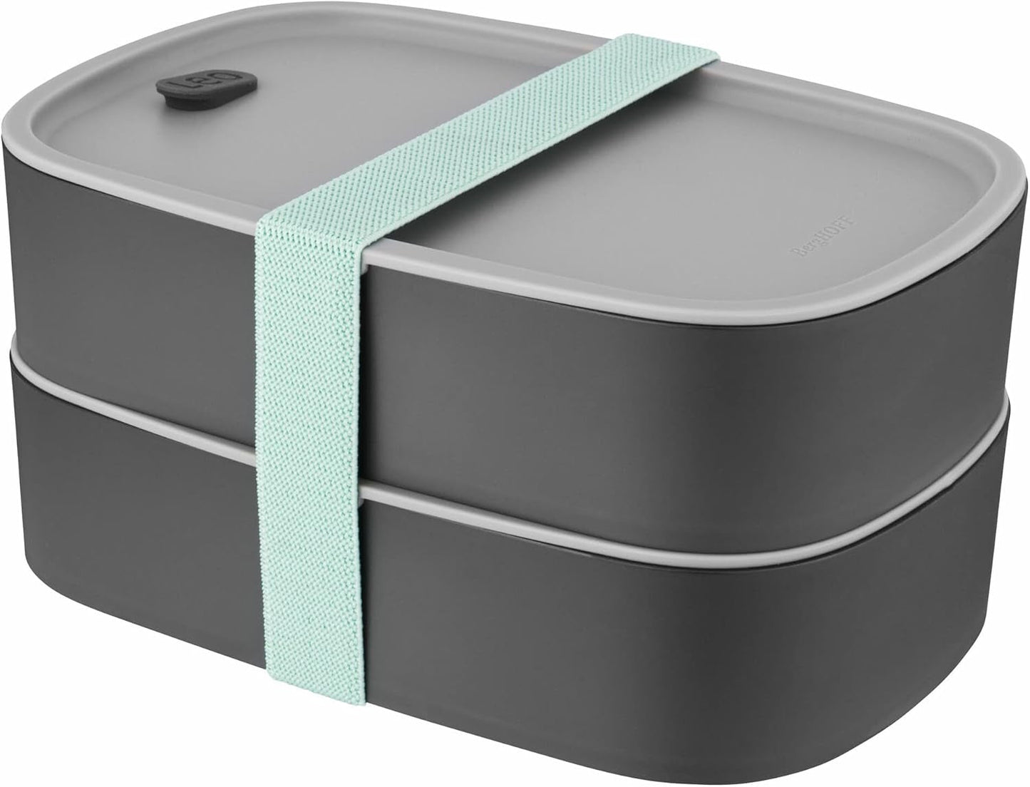 BergHoff dubbele bentobox - Leo (lunchboxset 19x12,5x9 cm, twee dozen, magnetronbestendig, luchtdicht afgesloten, vaatwasmachinebestendig, ideaal voor snacks / snacks / salade) 3950126 Voedselbewaardozen Naty Shop Classic
