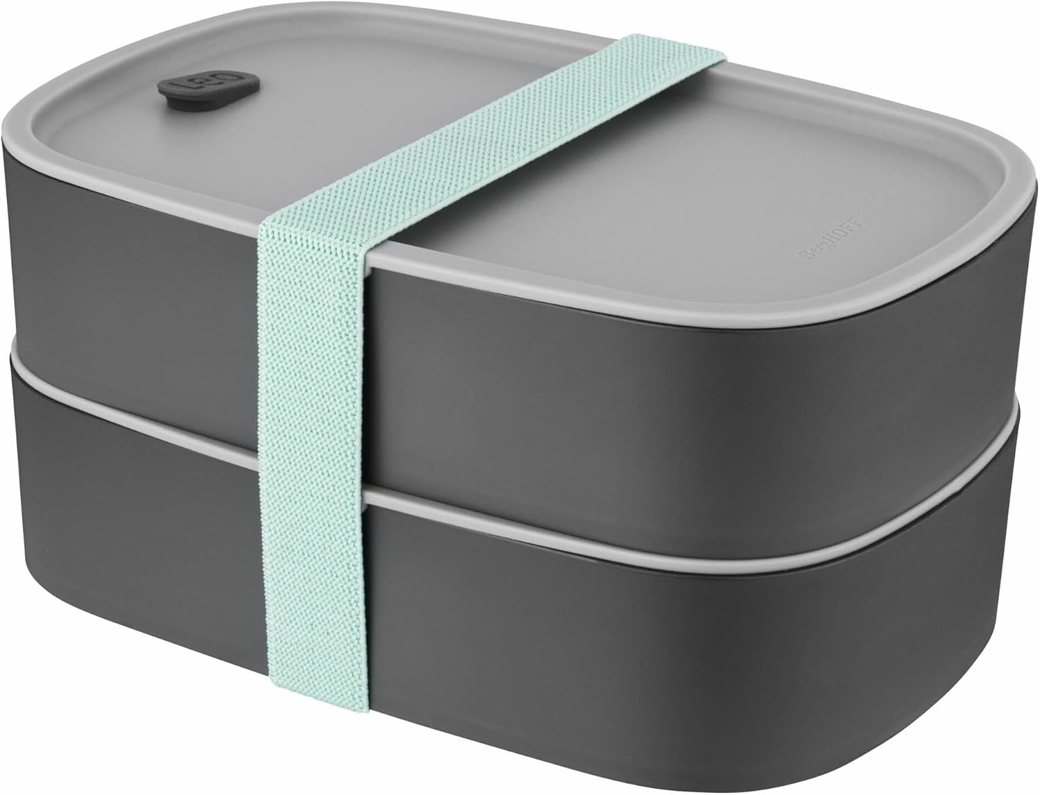BergHoff dubbele bentobox - Leo (lunchboxset 19x12,5x9 cm, twee dozen, magnetronbestendig, luchtdicht afgesloten, vaatwasmachinebestendig, ideaal voor snacks / snacks / salade) 3950126 Voedselbewaardozen Naty Shop Classic