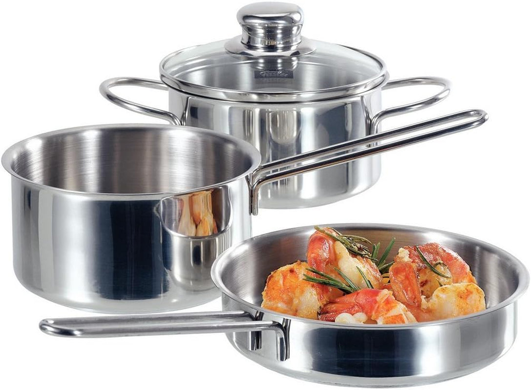 Fissler Häppchen / Roestvrijstalen steelpan (Ø 16 cm - 0,5 liter) Mini steelpan zonder deksel, ideaal voor kleine snacks - Inductie, zilveren potten en pannen Naty Shop