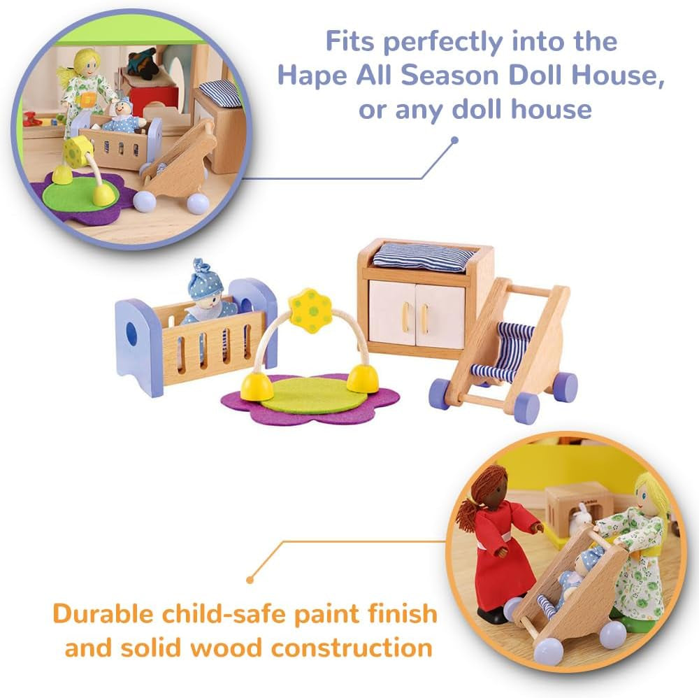 Hape E3459 - Kinderkamer, kleine Naty Shop poppenhuizen