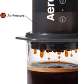AeroPress origineel koffie- en espressoapparaat, draagbaar barista-koffiezetapparaat met kamer, plunjer en filters, snelkoffie- en espressoapparaat