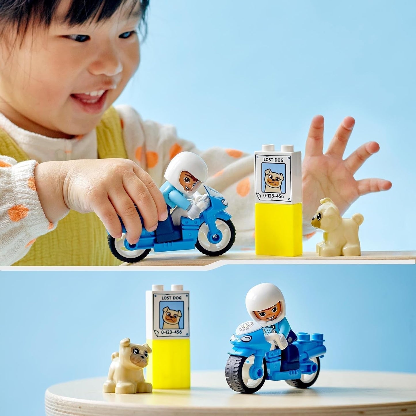 LEGO 10967 DUPLO politiemotor, Politiespeelgoed voor peuters vanaf 2 jaar, Ideaal speelgoed voor de motoriek van baby's, Speelgoedmotor Bouwsets Besuche den LEGO-Store