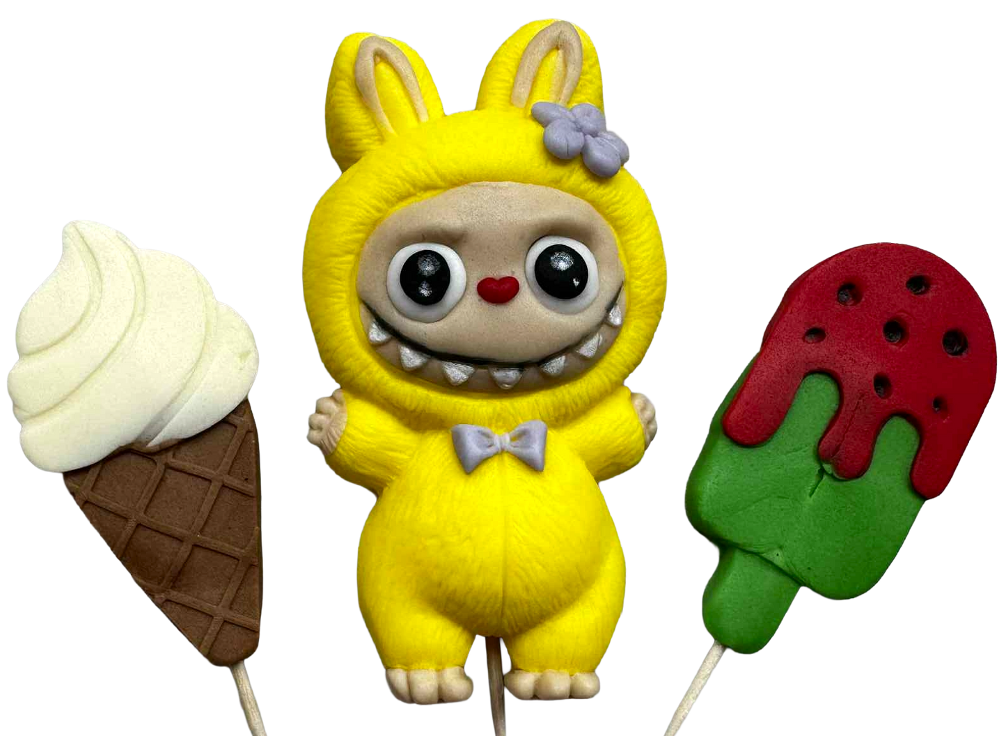 Set eetbare decoraties, Labubu Decorations van Sugar Paste Nati Shop