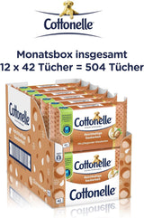 Vochtige doekjes, My Spa Experience - Kasjmier en Sheaboter, Biologisch afbreekbaar, Plasticvrij, Hersluitbaar, Voordeelverpakking, 12 X 42 Vochtige doekjes