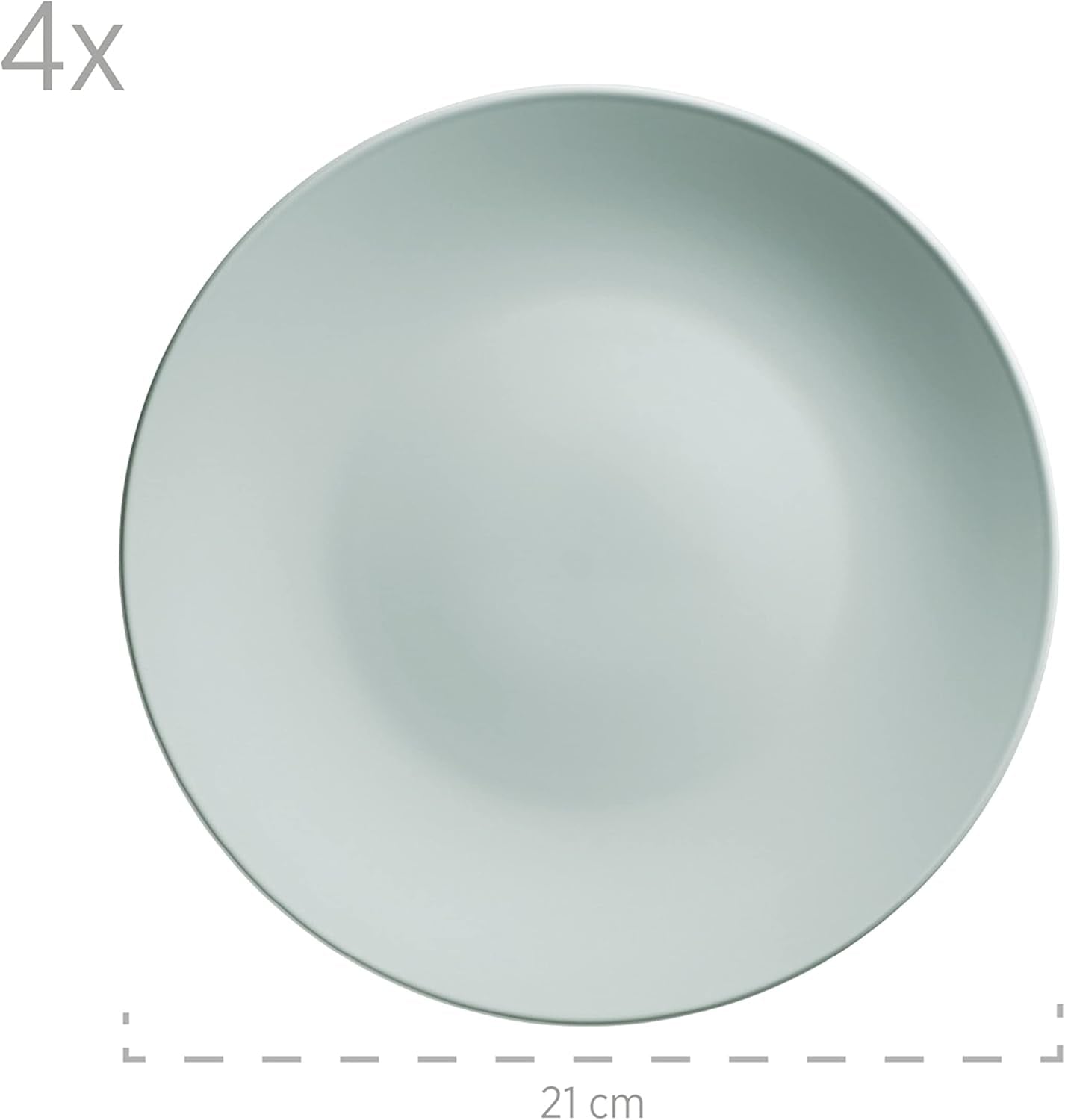 MÄSER Pastel Selection, Modernes Geschirr Set voor 4 Personen, 16-teiliges Kombiservice aus Keramik, Steinzeug, Türkis-Grün