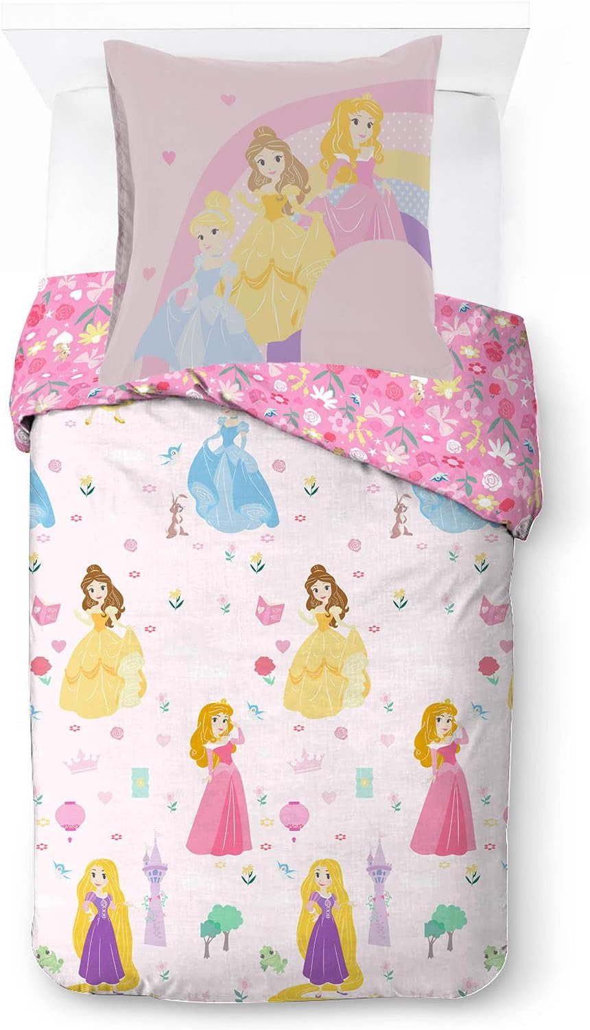 Beddengoed voor kinderen, Disney figuren, 100% katoen Beddengoed - kinderen Naty Shop Wit 140X200/65X65 (2-delig)