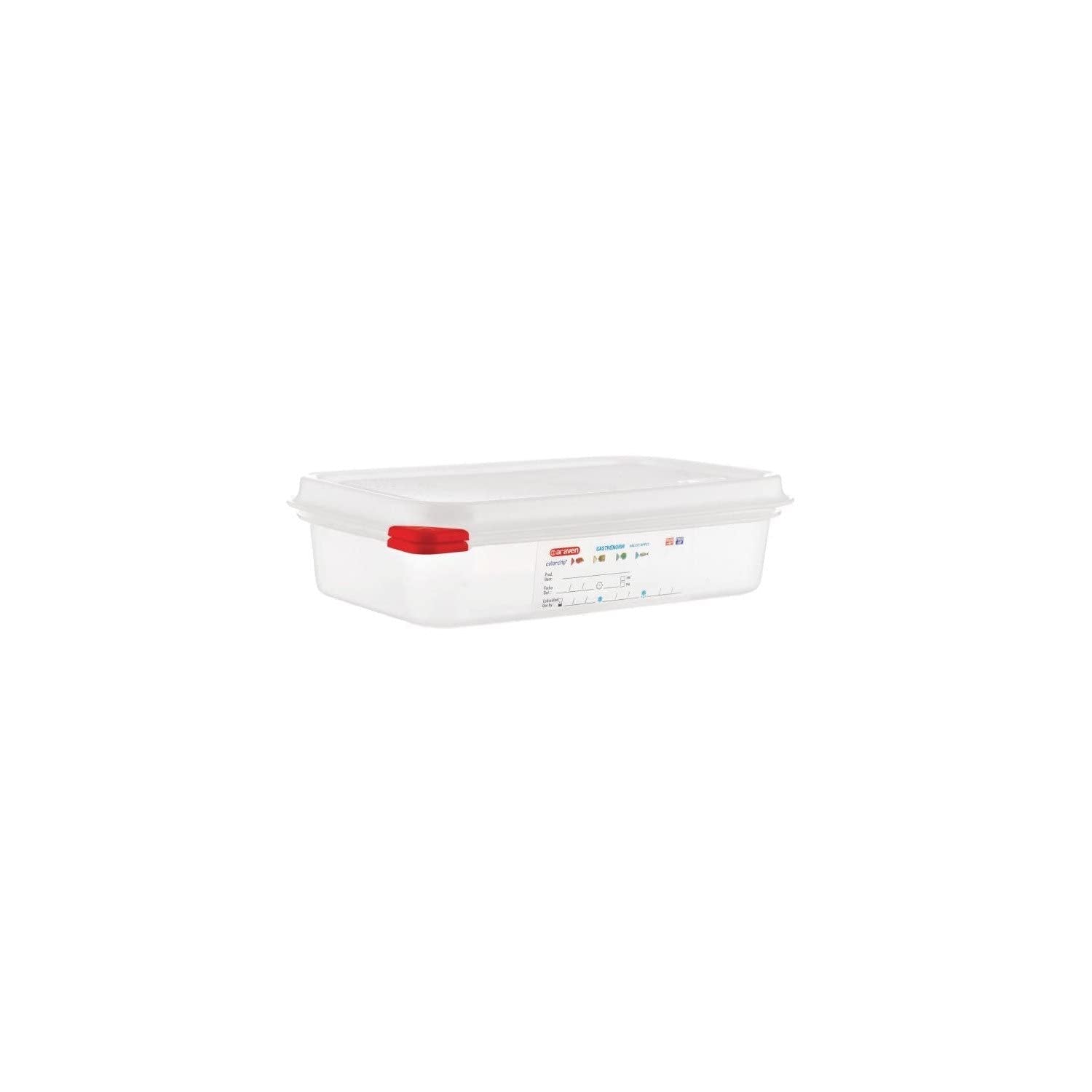 13351 PP Voedselcontainer GN met deksel, 1,8 l, 65 mm (4 stuks) Voedselbewaardozen Naty Shop 1,8Ltr