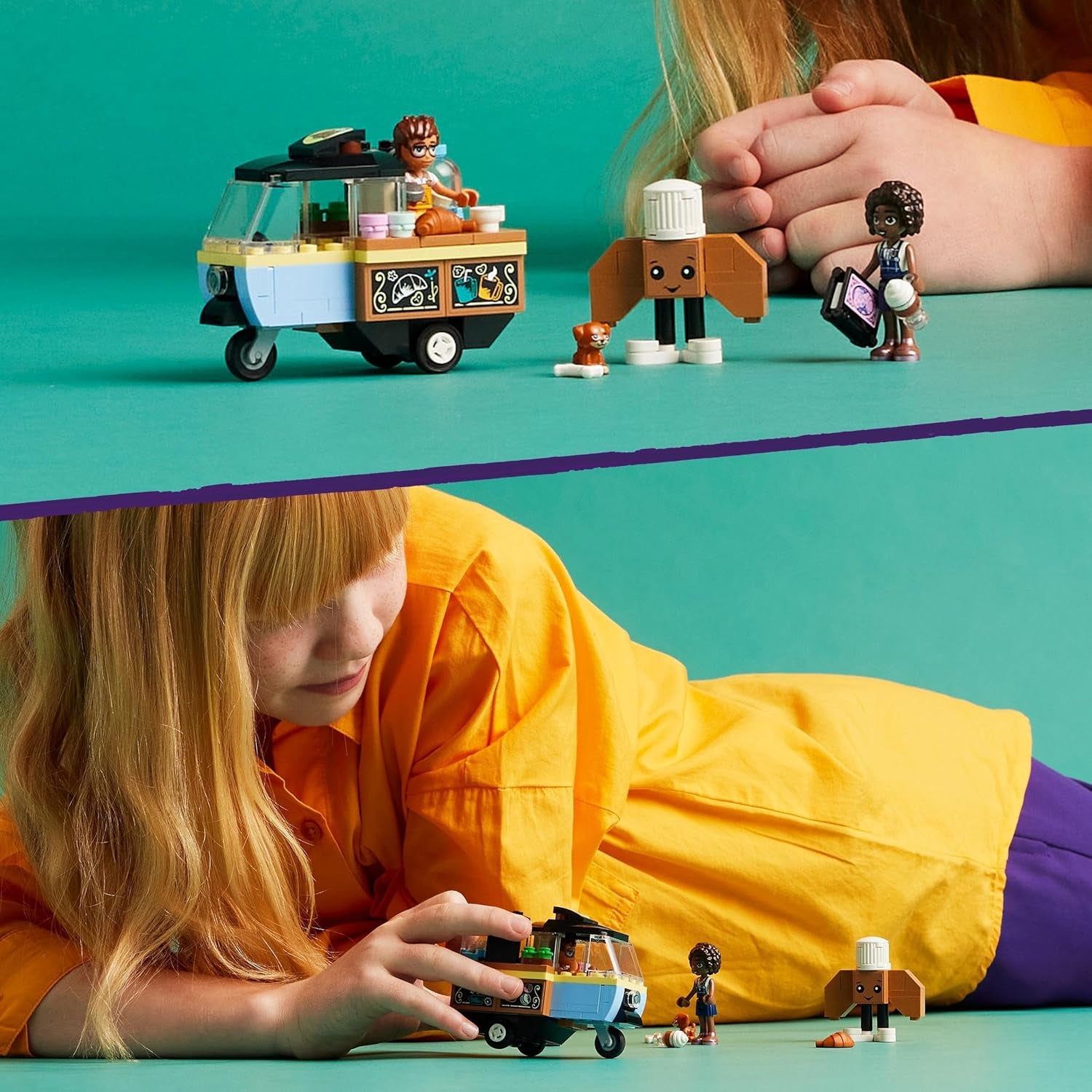 LEGO Friends Rolling Café Klein bakspeelgoed voor kinderen, cadeau voor meisjes en jongens vanaf 6 jaar, educatief speelgoed met Aliya, Jules en Aira de hond 42606 Bouwsets Beuche in LEGO-Store