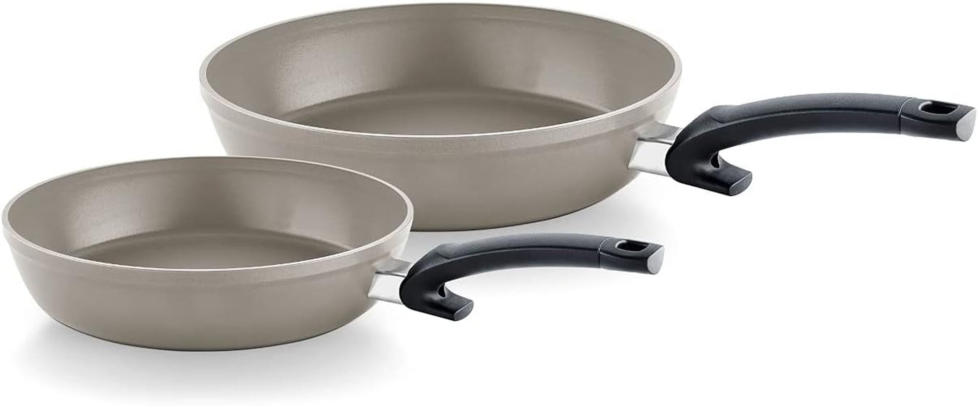 Fissler Ceratal Comfort, keramische pan met antiaanbaklaag - inductie Potten en pannen Naty Shop Set van 2 pannen met een diameter van 24 en 28 cm