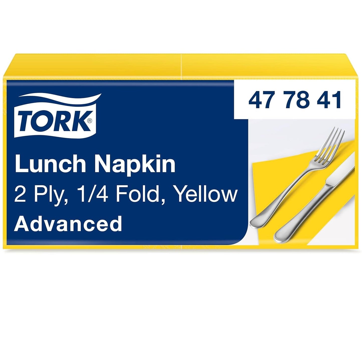 Tork 477840 Lime lunchservetten / 2-laags servetten voor kleine maaltijden of snacks / geavanceerde kwaliteit / 10 X 200 (2000) papieren servetten / 32,6 X 33 cm (L X B) / 1/4 vouw