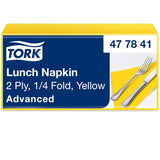 Tork 477840 Lime lunchservetten / 2-laags servetten voor kleine maaltijden of snacks / geavanceerde kwaliteit / 10 X 200 (2000) papieren servetten / 32,6 X 33 cm (L X B) / 1/4 vouw