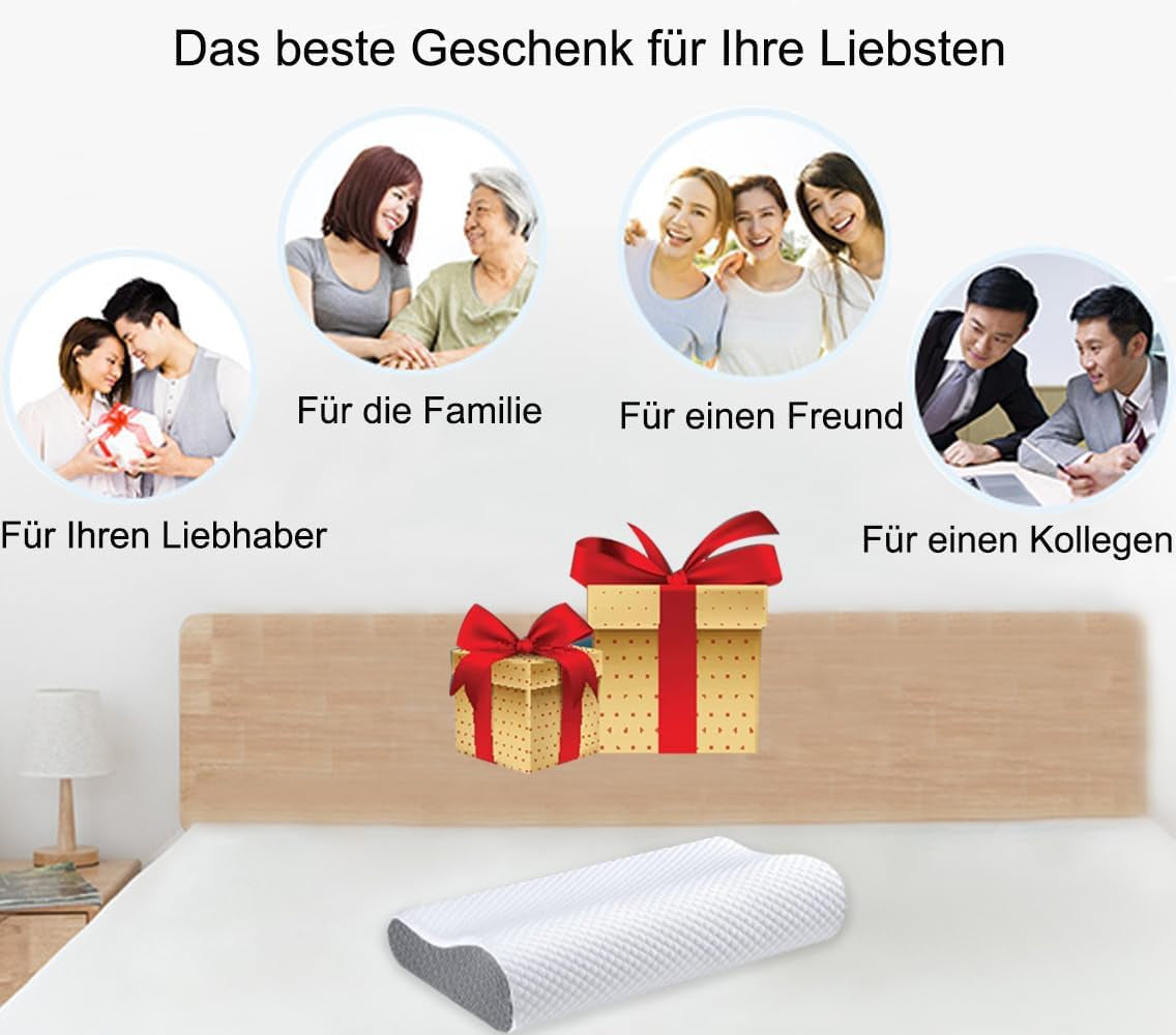 Ecosafeter Memory Foam Kussen Neksteunkussen Ergonomisch nekkussen voor verschillende slaaphoudingen met afneembare hoes Cervicale orthopedische kussens Naty Shop