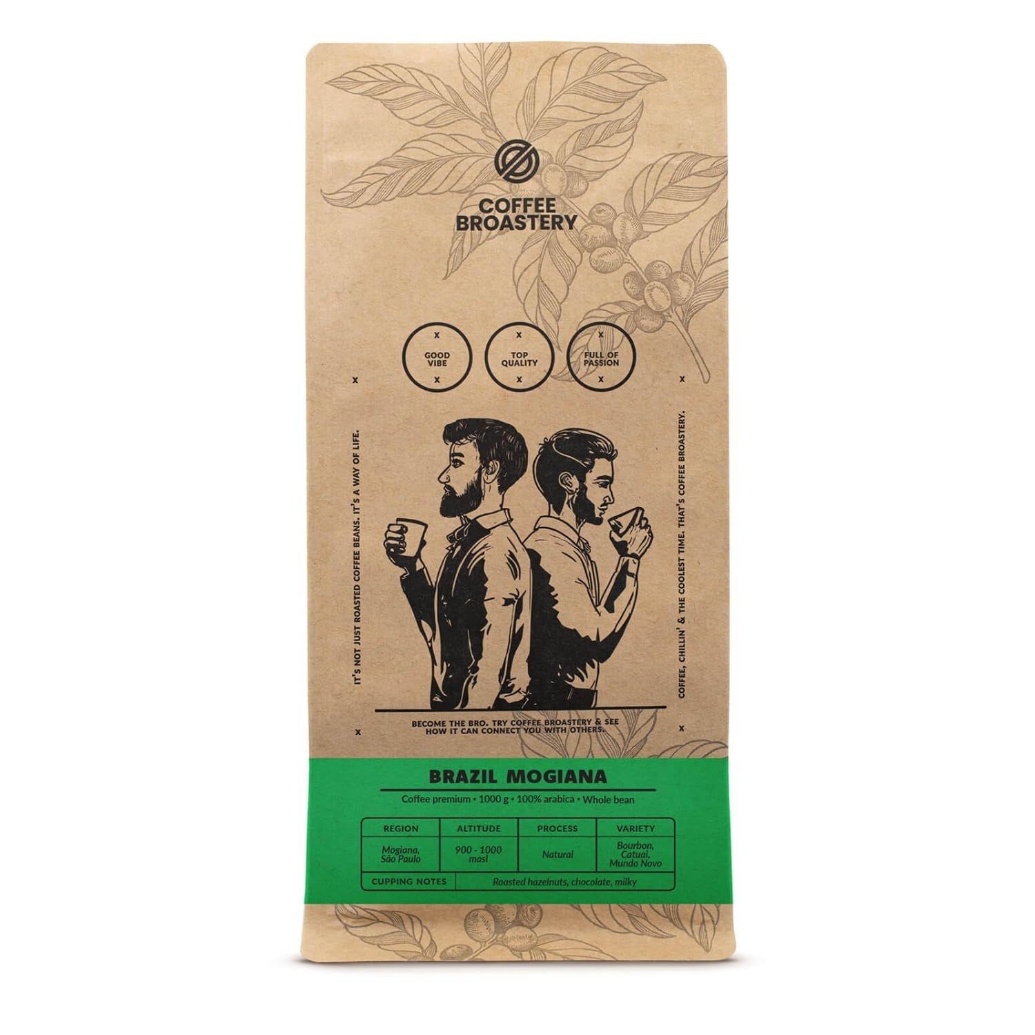 Set koffiebonen 2x1kg 2000g | Brazilië Mogiana | Braziliaanse koffie | Speciale koffie | Vers gebakken | Ambachtelijke koffiebrander