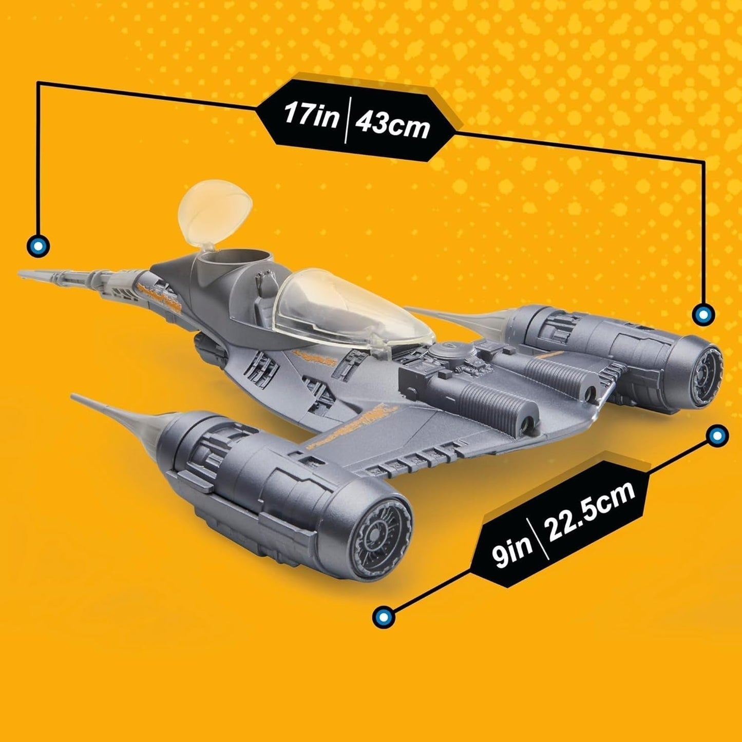 Star Wars Epic Hero Series N-1 Starfighter of the Mandalorian, grote actiefiguren en spannende accessoires voor spannende manoeuvres, spannende cadeau-actiefiguren Naty Shop