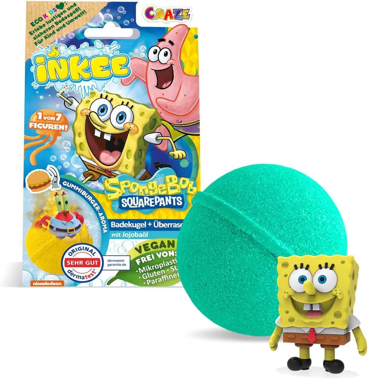 INKEE Spongebob Surprise Kids Bath Bomb Spongebob Squarepants Collectible 80 Gram Naty Shop Spongebob Surprise Bath Bomb