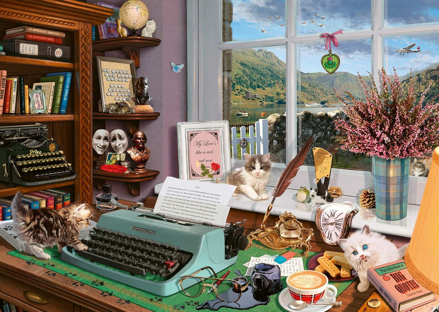 Schmidt Spiele 59920 Op kantoor, 1000 stukjes Geheime puzzel Puzzel Naty Shop