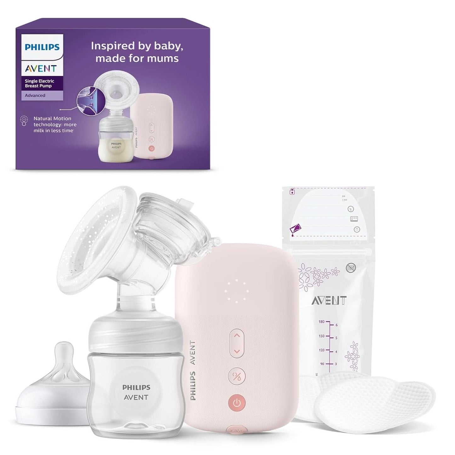 Philips Avent individuele elektronische borstkolf - met Natural Motion-technologie, comfortabel siliconenkussen Accessoires Voeding en borstvoeding Bebe Naty Shop Scf395/31