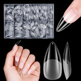 Korte kunstnagels 500 stuks zachte gel volledige dekking nageltips voor gelnagels 12 maten Voorgepolijste nageltips voor gelnagels Korte kunstnagels Doodskistnagelverlengingen met doos