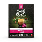 Café Royal Lungo Forte 36 Kapseln für Nespresso Kaffee Maschine - 8/10 Intensiteit - UTZ-zertifiziert Kaffeekapseln aus Aluminium (Packung mit 2)