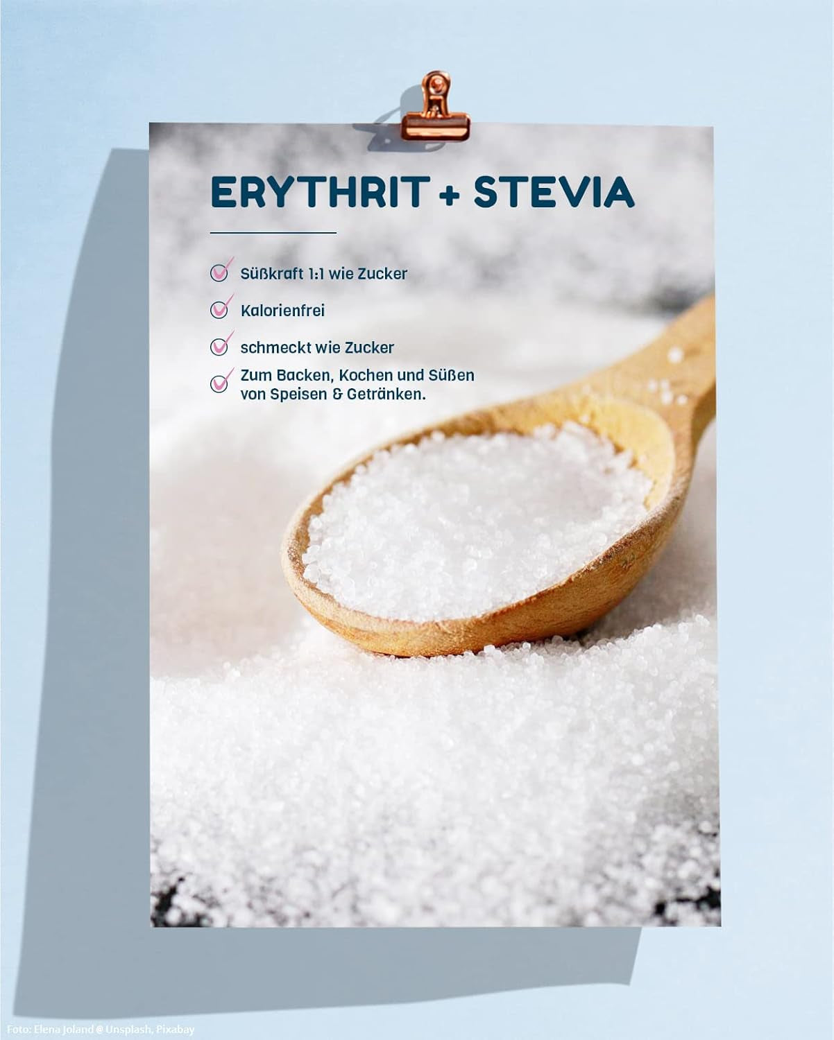 ZONDER SUIKER SUIKER 400 G Erythrit + Stevia Veganistisch, 100% Zucker- & Kalorienfreier Zuckerersatz, Zahnfreundlich 1:1 Süße Gegenüber Zucker, Gesunde Alternative Ohne Eigengeschmack Zum Kochen, Backen, Süßen Zoetstoffen Naty Shop