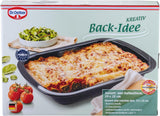 Dr. Oetker Back-Idee Kreativ Dessert- en Auflaufform Aus Enamelle, 39,5 X 28 X 6,5 Cm– Hitzebeständig Bis 400°C, Schnittfest, Kratzfest, Induktionsgeeignet, Schwarz Vormen en bakplaten Naty Shop