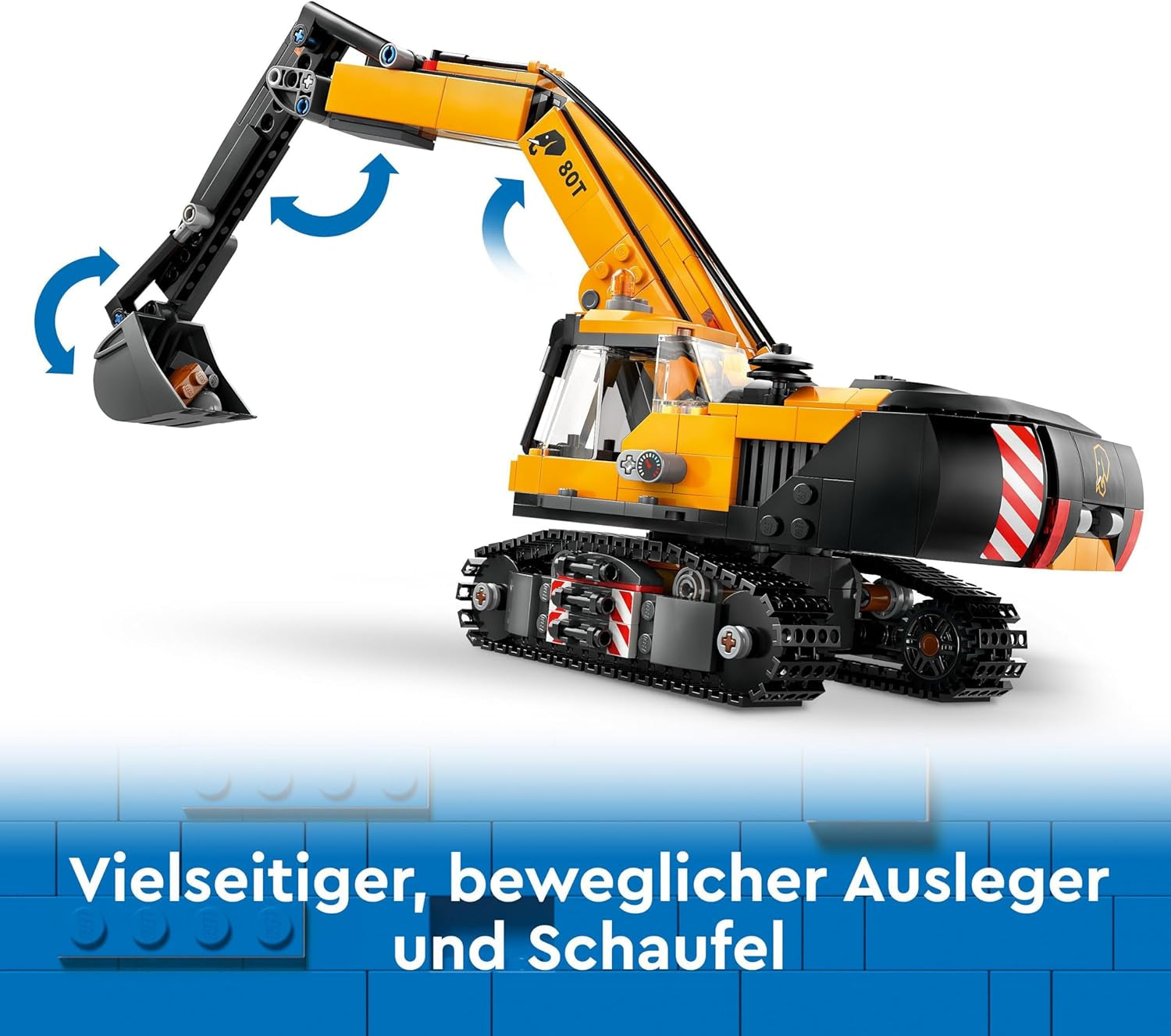 LEGO City Rupsgraafmachine, speelgoedgraafmachine voor kinderen vanaf 8 jaar, constructiespeelgoed met graafmachinemodel, bouwbare vrachtwagen met accessoires en 3 minifiguren 60420 Bouwsets Besuche den LEGO-Store