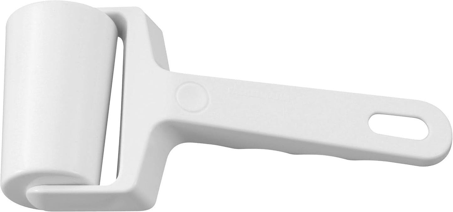FMprofessional deegroller, roestvrij staal, wit, 50 x 50 x 20 cm