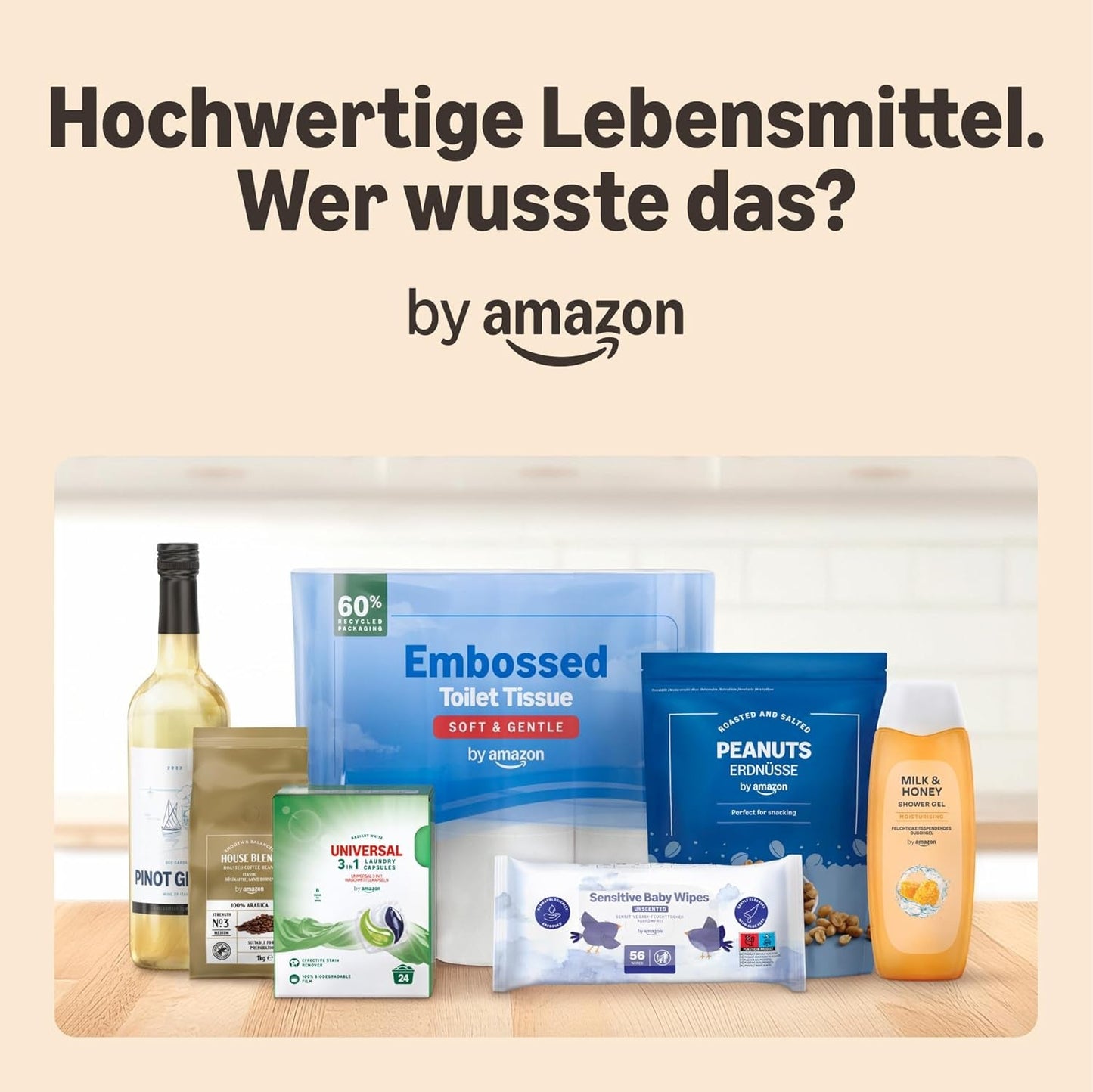 door Amazon Kaffeebohnen, Mittlere Röstung, 100% Arabica, Amaretto, 2kg (2 verpakkingen met 1kg)