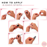 AIRRE 500 professionele gelnagels en 3 vijlen per doos - (10 maten) Franse halve maan kunstnagels, salon- en thuisgebruik, knippen, vijlen en vormgeven, UV/LED-gel, nagellak en nagelkunst (natuurlijk)