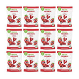 Biologische fruitchips "100% Aardbei" Gevriesdroogde aardbeienfruitchips (12 x 12 g) en nieuwe biologische knapperige maïs- en wortelflips, biologische snack, vanaf 1 jaar, (9 x 30 g) 270 g