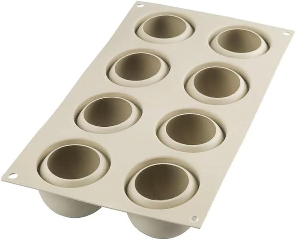 Silikomart, Vorm voor Tartufo-siliconencakes, 8 enkele poorten, Ø 62 H 52 mm Keuken Naty Shop