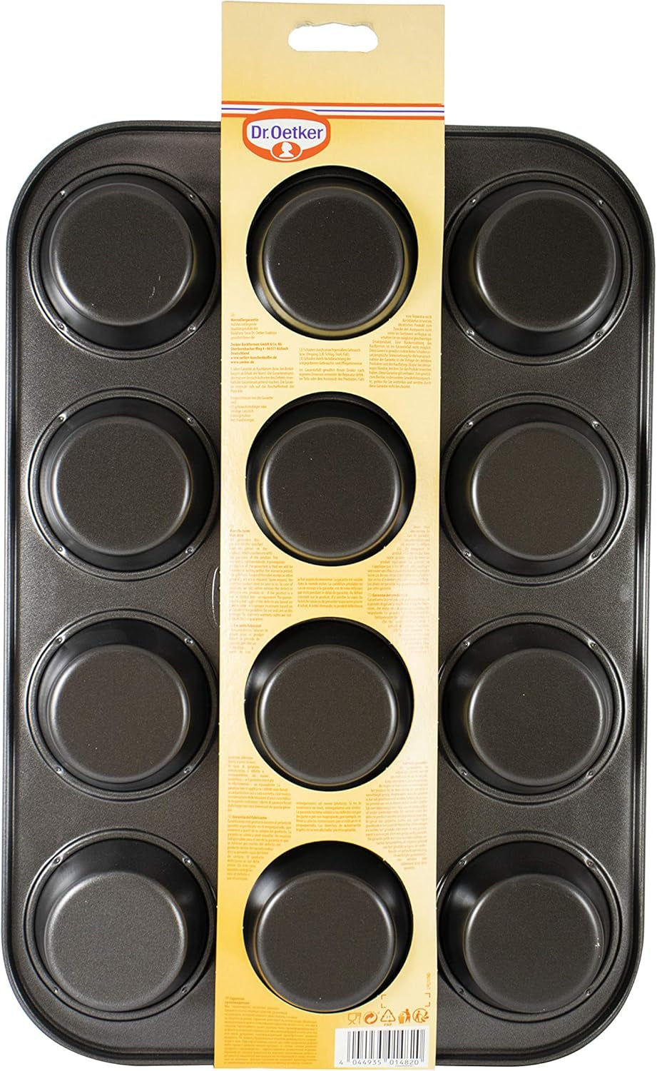 Dr. Oetker Muffinform 12-Er Mini Ø 7 Cm, Cupcakevorm voor veilige muffins, Muffinblech Mit Antihaftbeschichtung, Menge: 1 Stück Vormen en bakplaten Naty Shop