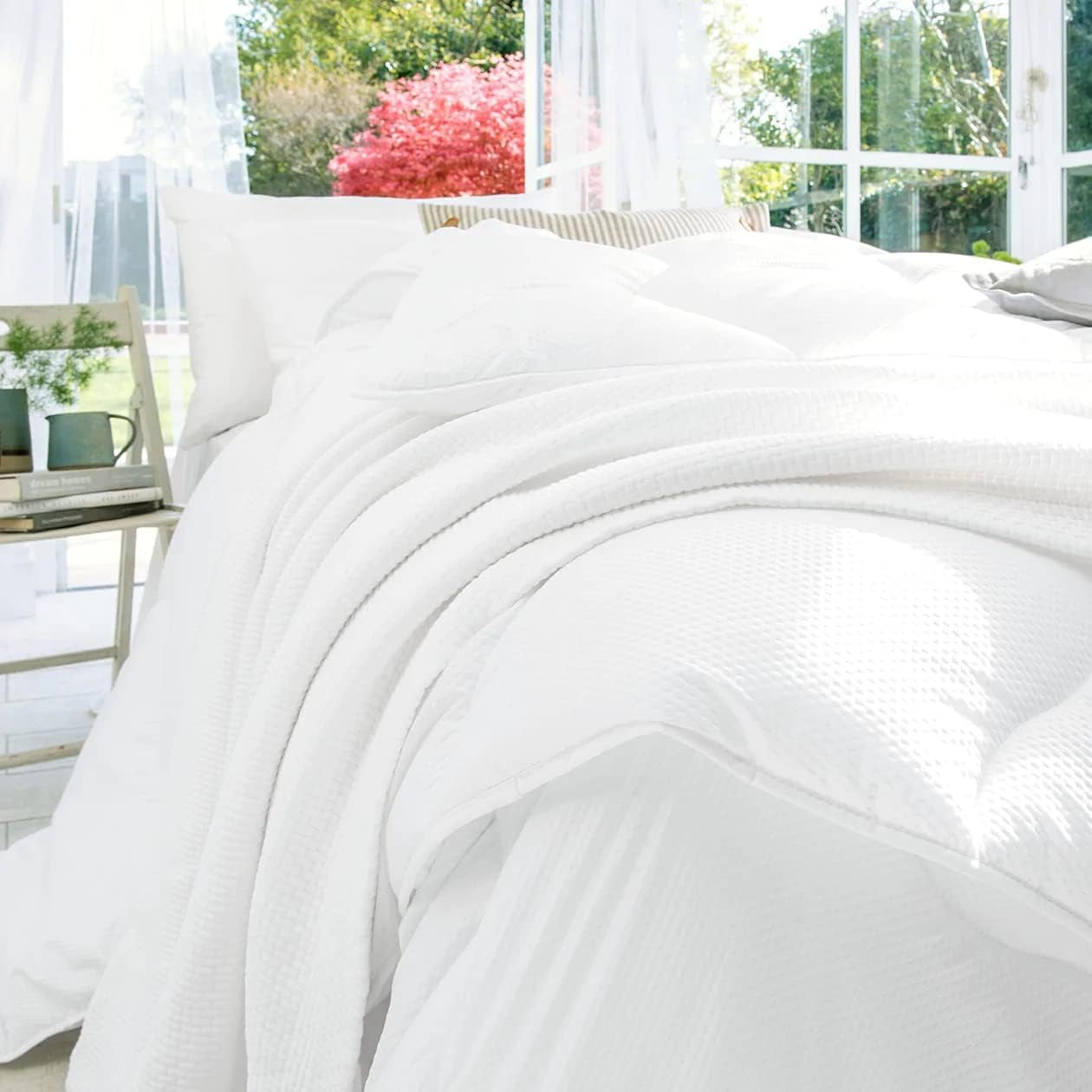 Ademend dekbed, 9 + 4,5 tog, Alle seizoenen, Verkoelend en vochtafvoerend, Temperatuurregeling, Machinewasbaar, Eenpersoonsbed Naty Shop Quilts & Quilts