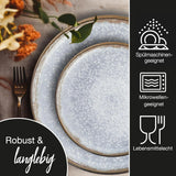 Moritz & Moritz BLOSSOM porseleinen servies voor 6 personen, 18-delig - Modern servies met speels design - Onderhoudsvriendelijk koffieservies met borden en schalen - Gecombineerd servies