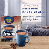 KRÜGER Family, Cacaopoeder voor warme chocolademelk, 8 dozen x 10 zakjes, 8 x 250 gram Cacao en Warme Chocolademelk Naty Shop