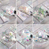 JMEOWIO Nagelglitter 12 roosters Aurora Nail Art decoratieaccessoires nageldesign