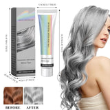 Haarverf Grijs Zilver Natuurlijk Zilvergrijs Haarverf Crème, Grijs Haarverf Crème Zilvergrijs, Zilvergrijs Natuurlijk Haarverf Crème Grijs Haarverf voor alle haartypes met 1 Hoofdhuid Massager (100ml) Haarverf Naty Shop