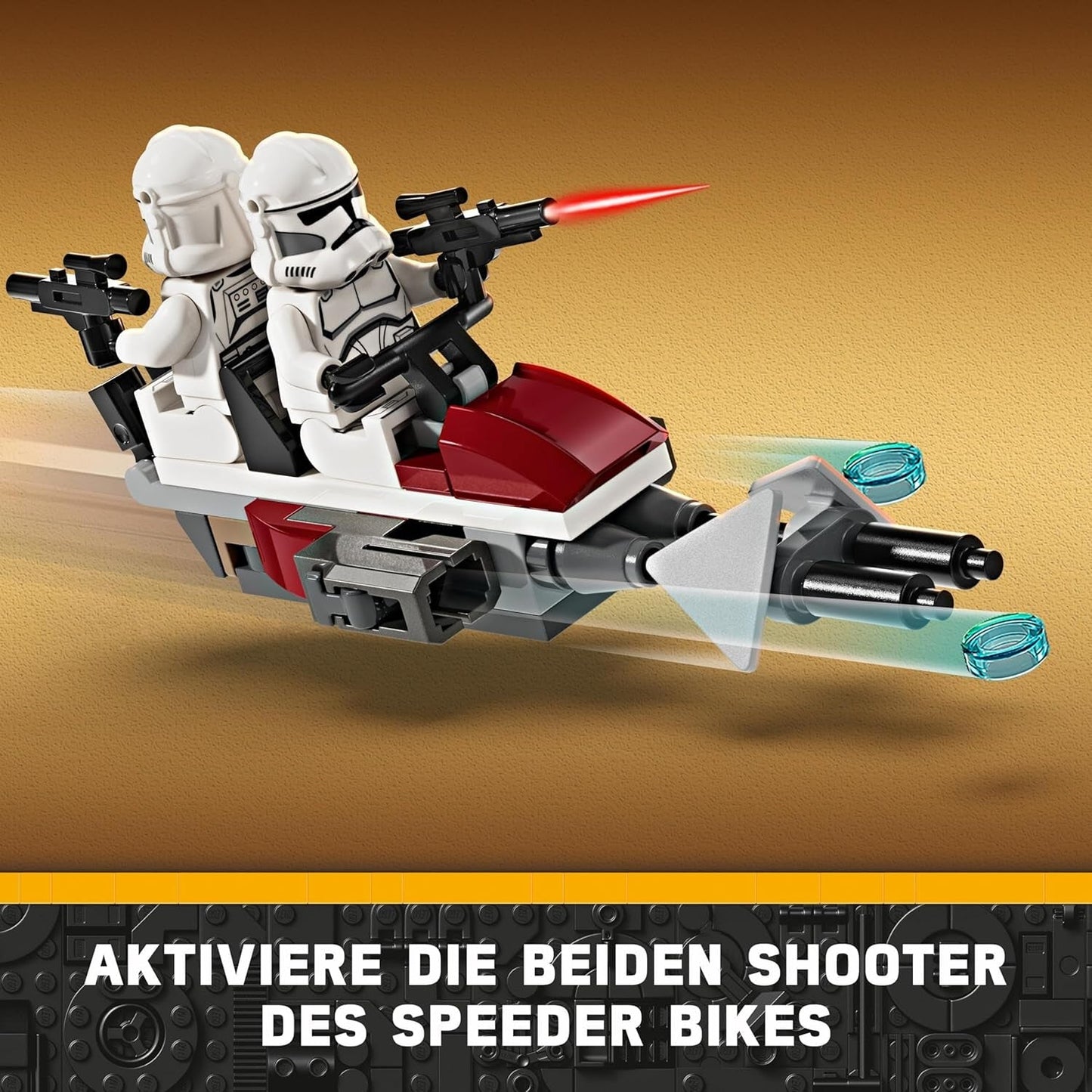 LEGO Star Wars 75372 Clone Trooper & Battle Droid Battle Pack, incl. 4 minifiguren, 5 droids en speeder-motorfiets met schieter - Constructiespeelgoed voor jongens en meisjes vanaf 7 jaar Bouwsets Besuche in LEGO-Store